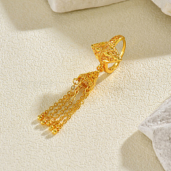 Adjustable Brass Tassel Finger Rings for Women&nbsp;JB9965-1
