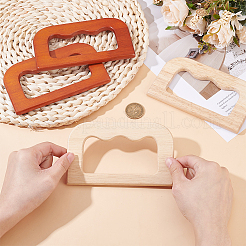 4Pcs 2 Colors Rectangle Wooden Bag Handles&nbsp;FIND-PH0059-90A