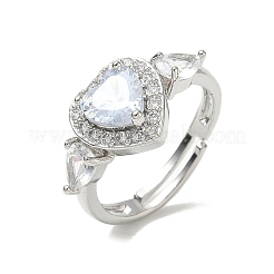 Brass & Cubic Zirconia Finger Rings&nbsp;CU-CBA7E55-15P