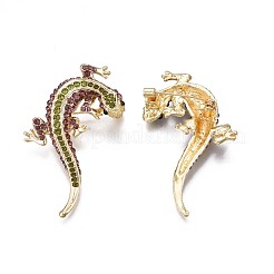Gecko Alloy Brooch with Rhinestone&nbsp;JEWB-N007-079