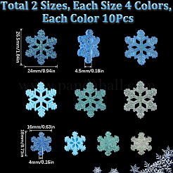 80Pcs 8 Styles Christmas Translucent Resin Cabochons&nbsp;RESI-SC0003-40