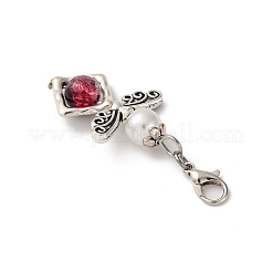 Angel Acrylic with Alloy Pendant Decorations&nbsp;HJEW-JM03470-S