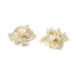 Brass Micro Pave Clear Cubic Zirconia Cabochons&nbsp;KK-A174-19G