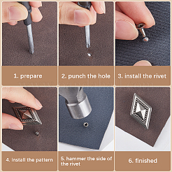 24Pcs 2 Colors Tibetan Style Alloy Buttons&nbsp;BUTT-GF0003-88