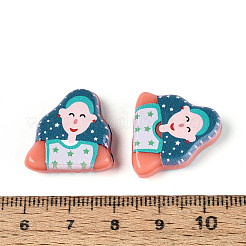 Printed Opaque Resin Beads&nbsp;RESI-N043-17B