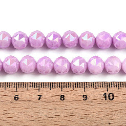 Anti-Tarnish Electroplate Glass Beads Strands&nbsp;GLAA-N010-8mm-10