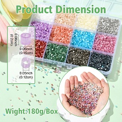 180G 12 Colors Glass Bugle Beads&nbsp;SEED-YW0002-79