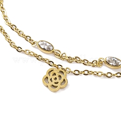 Ion Plating(IP) 304 Stainless Steel Chains Anklet&nbsp;AJEW-H148-13E-G