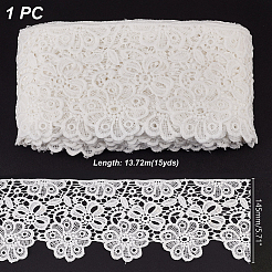 15 Yards Cotton Embroidery Flower Lace Ribbon&nbsp;OCOR-WH0086-91B