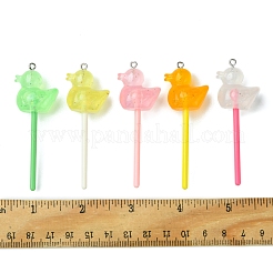 10Pcs Luminous Translucent Resin Big Pendants&nbsp;FIND-FS0002-91B