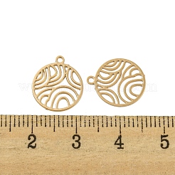 Brass Etched Metal Embellishments Charms&nbsp;KKC-D001-19KCG