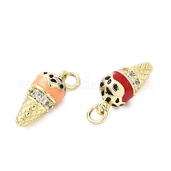 Brass Micro Pave Cubic Zirconia Pendants&nbsp;KK-D105-02G