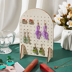 Arch Shaped Wood Earring Organizer Display Stands&nbsp;EDIS-WH0031-29