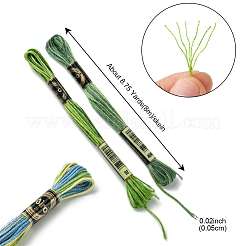 12 Skeins 6 Colors 6-Ply Polyester Embroidery Floss&nbsp;OCOR-FS0001-01B-04