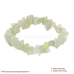 Natural New Jade Chips Stretch Bracelets&nbsp;BJEW-BB16534-A