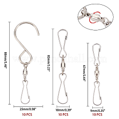 Stainless Steel Spinning Dual Clip Swivel Hooks&nbsp;AJEW-CA0001-03