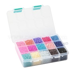 FGB 375G 15 Colors 12/0 Grade A Round Glass Seed Beads&nbsp;SEED-JP0011-05-2mm