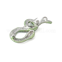 Snake Alloy Rhinestone Brooches for Backpack Clothes&nbsp;JEWB-V003-01P