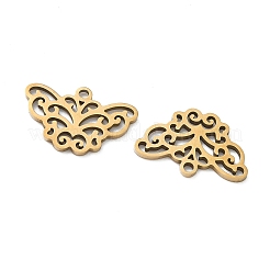 Hollow 201 Stainless Steel Pendants&nbsp;STAS-F337-09G