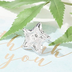 Anti-Tarnish 304 Stainless Steel Star Open Cuff Rings&nbsp;RJEW-M047-06P
