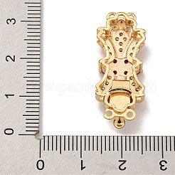 Brass Micro Pave Cubic Zirconia Box Clasps&nbsp;KK-U037-17G-01