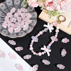 35Pcs UV Plating Rainbow Iridescent Acrylic Beads&nbsp;PACR-PA0001-23A