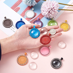 DIY Flat Round Pendant Making Kits&nbsp;DIY-TA0008-46
