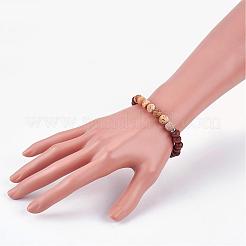 Frosted Mixed Gemstone Stretch Bracelets&nbsp;BJEW-JB03169