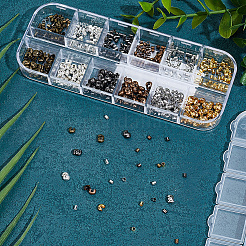 600Pcs Brass & Iron Crimp Beads Covers&nbsp;DIY-PA0001-73