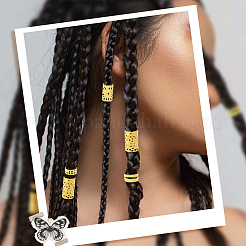 200Pcs 5 Styles Iron Dreadlocks Beads Hair Decoration&nbsp;OHAR-SC0001-13