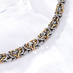 201 Stainless Steel Byzantine Chain Bracelets&nbsp;BJEW-B078-174GP