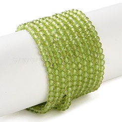 Natural Peridot Beads Strands&nbsp;G-P603-C-3mm-01
