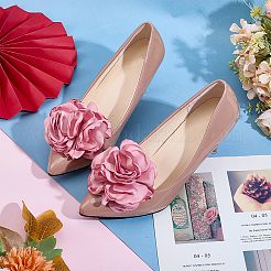 1 Pair Flower Cloth Shoe Decoration&nbsp;AJEW-DR0001-65C