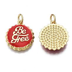Brass Enamel Pendants&nbsp;KK-Q769-012-NF