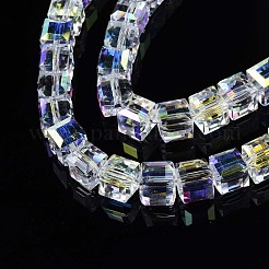 Electroplate Transparent Glass Beads Strands&nbsp;EGLA-N002-17C-B01