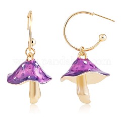 Enamel Mushroom Dangle Stud Earrings&nbsp;JE987A