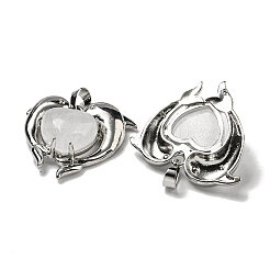 Natural Mixed Stone Heart Pendants&nbsp;G-M434-02P