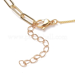Brass Paperclip Chain & Curb Chain Bracelets&nbsp;BJEW-JB05500