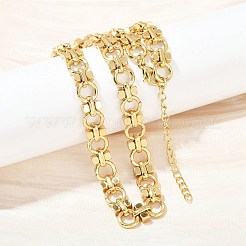 304 Stainless Steel Ring Link Chain Necklaces&nbsp;NJEW-H072-02A-G
