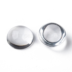Transparent Half Round Glass Cabochons&nbsp;X-GGLA-R027-25mm