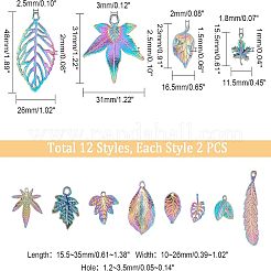 24Pcs 12 Style Alloy Pendants&nbsp;FIND-FH0004-36