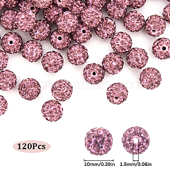 120Pcs Pave Disco Ball Beads&nbsp;RB-SC0004-84E