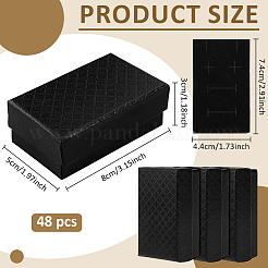 48Pcs Cardboard Jewelry Boxes&nbsp;CBOX-BC0001-55