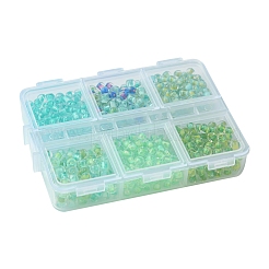 Transparent 45G 6 Colors 6/0 Glass Round Seed Beads&nbsp;SEED-FS0001-30