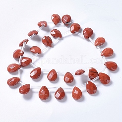 Natural Red Jasper Beads Strands&nbsp;G-G822-13B
