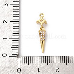 Brass Micro Pave Cubic Zirconia Pendants&nbsp;KK-I276-11G-02