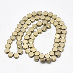 Electroplate Non-magnetic Synthetic Hematite Beads Strands&nbsp;G-T061-17E