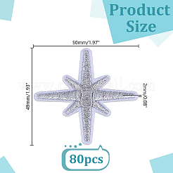 80Pcs Computerized Embroidery Cloth Iron on/Sew on Patches&nbsp;DIY-HY0003-08A