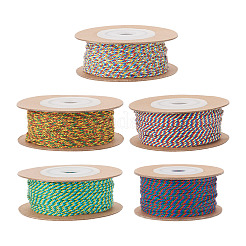5 Rolls 5 Colors 18-Ply Cotton Twisted Cord&nbsp;OCOR-TA0003-75