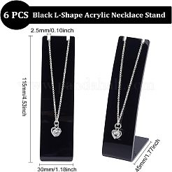 Opaque Acrylic Necklace Display Stands&nbsp;NDIS-WH0001-07